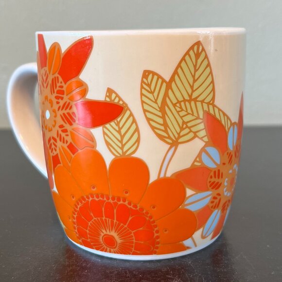 NOW DESIGNS Floral Stoneware Cup Mug ~ Tropical Fun and Funky Flowers - Picture 3 of 9